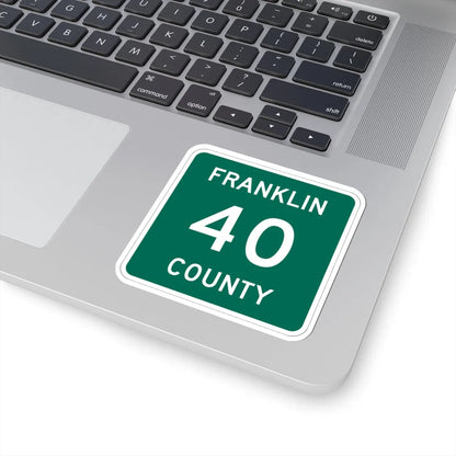 Franklin County 40 NY (New York) (Road Sign) STICKER Vinyl Kiss-Cut Decal - The Sticker Space