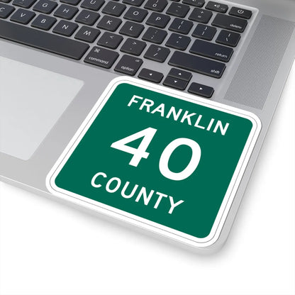 Franklin County 40 NY (New York) (Road Sign) STICKER Vinyl Kiss-Cut Decal - The Sticker Space