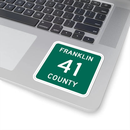 Franklin County 41 NY (New York) (Road Sign) STICKER Vinyl Kiss-Cut Decal - The Sticker Space