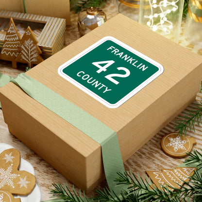 Franklin County 42 NY (New York) (Road Sign) STICKER Vinyl Kiss-Cut Decal - The Sticker Space