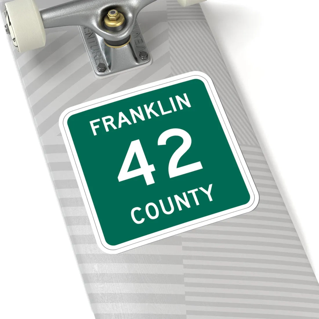 Franklin County 42 NY (New York) (Road Sign) STICKER Vinyl Kiss-Cut Decal - The Sticker Space