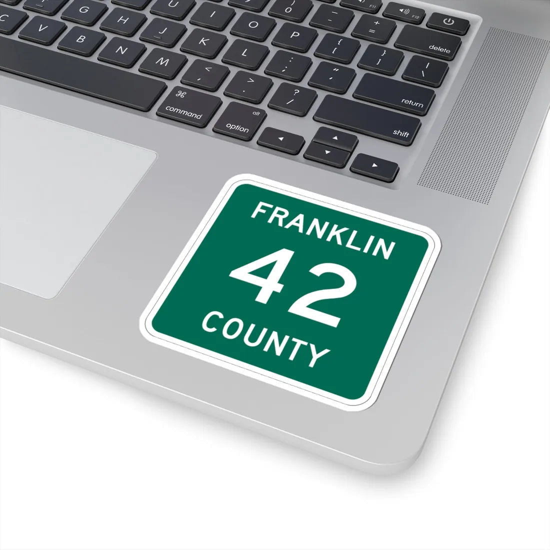 Franklin County 42 NY (New York) (Road Sign) STICKER Vinyl Kiss-Cut Decal - The Sticker Space