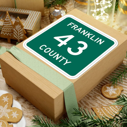 Franklin County 43 NY (New York) (Road Sign) STICKER Vinyl Kiss-Cut Decal - The Sticker Space