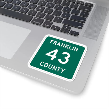 Franklin County 43 NY (New York) (Road Sign) STICKER Vinyl Kiss-Cut Decal - The Sticker Space