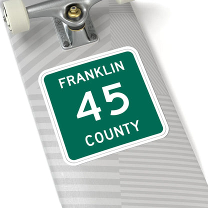 Franklin County 45 NY (New York) (Road Sign) STICKER Vinyl Kiss-Cut Decal - The Sticker Space