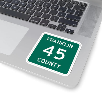Franklin County 45 NY (New York) (Road Sign) STICKER Vinyl Kiss-Cut Decal - The Sticker Space