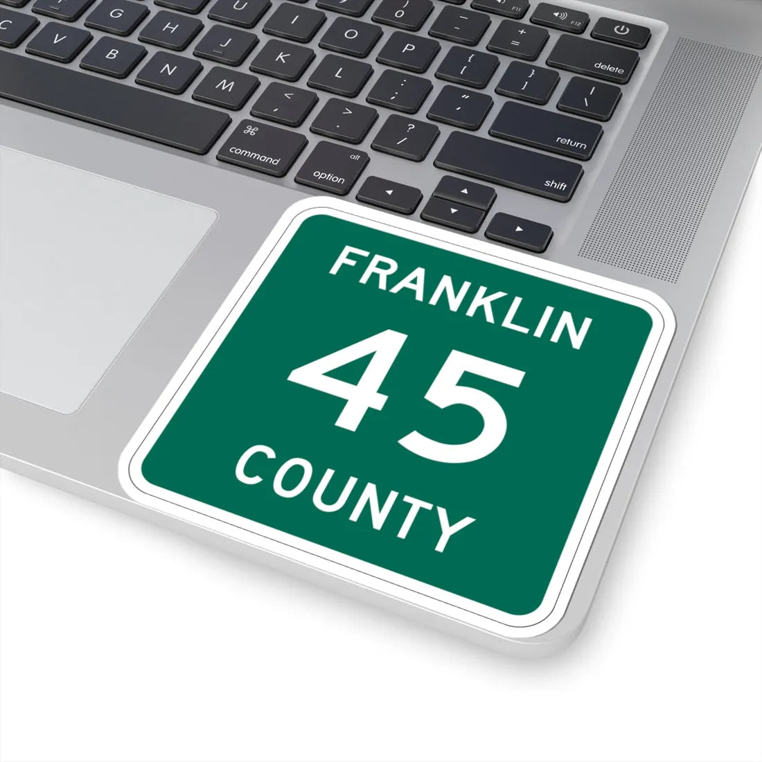 Franklin County 45 NY (New York) (Road Sign) STICKER Vinyl Kiss-Cut Decal - The Sticker Space