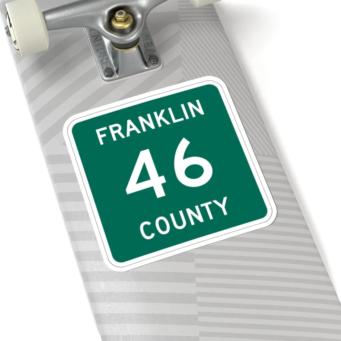 Franklin County 46 NY (New York) (Road Sign) STICKER Vinyl Kiss-Cut Decal - The Sticker Space