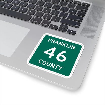 Franklin County 46 NY (New York) (Road Sign) STICKER Vinyl Kiss-Cut Decal - The Sticker Space