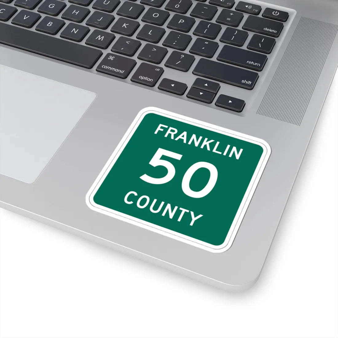 Franklin County 50 NY (New York) (Road Sign) STICKER Vinyl Kiss-Cut Decal - The Sticker Space