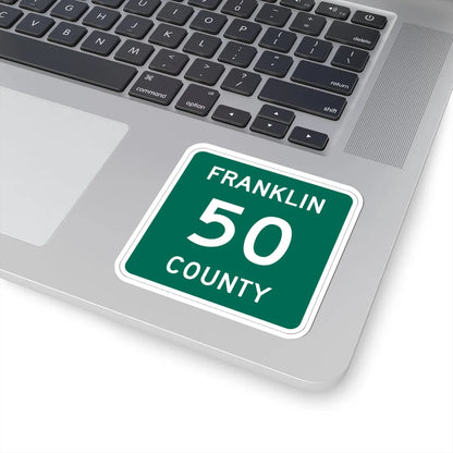 Franklin County 50 NY (New York) (Road Sign) STICKER Vinyl Kiss-Cut Decal - The Sticker Space