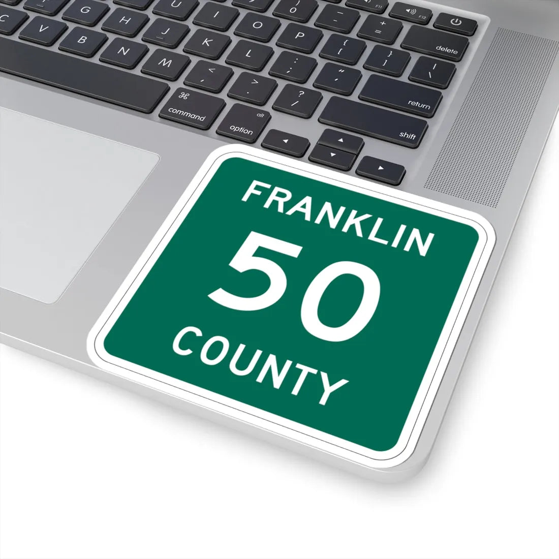 Franklin County 50 NY (New York) (Road Sign) STICKER Vinyl Kiss-Cut Decal - The Sticker Space