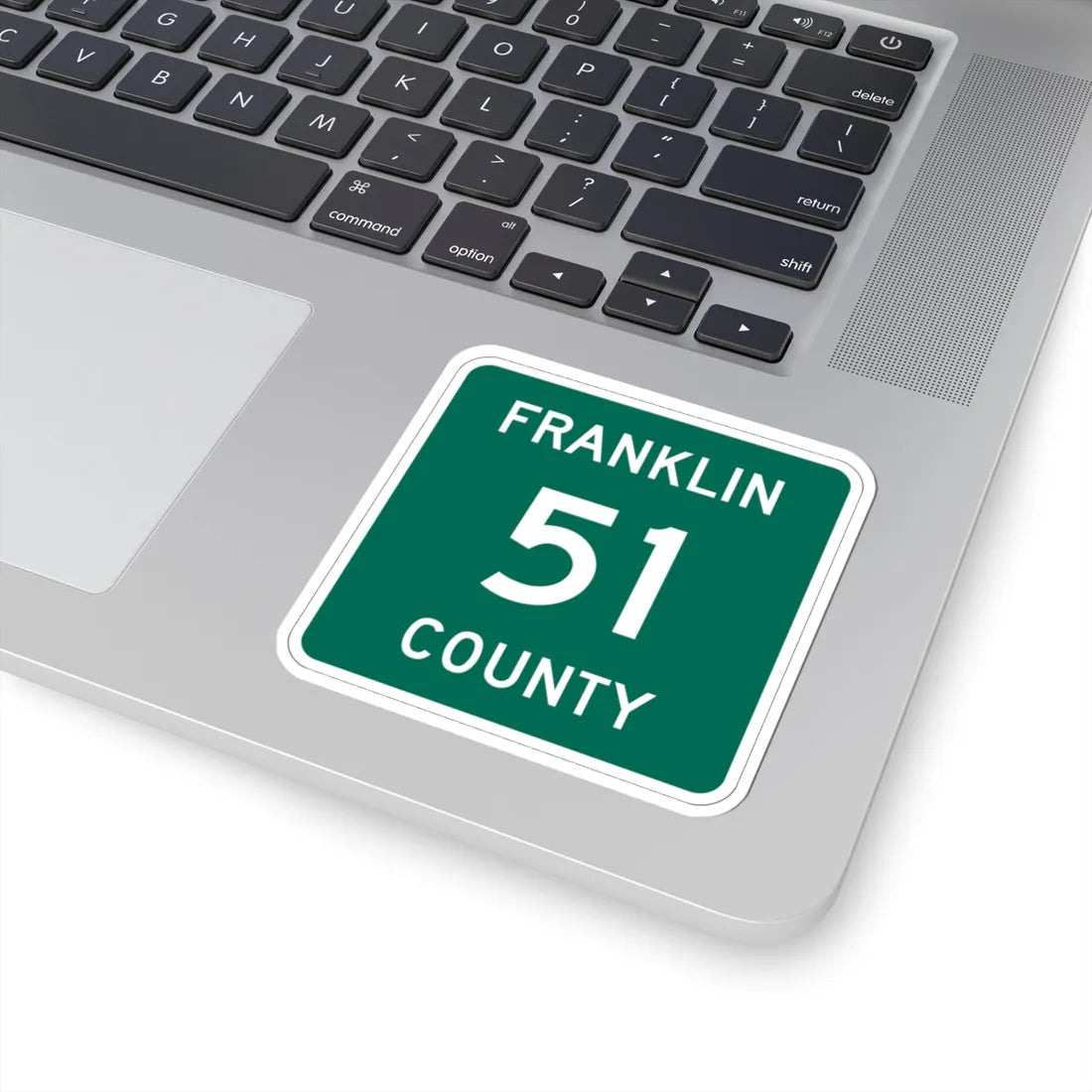 Franklin County 51 NY (New York) (Road Sign) STICKER Vinyl Kiss-Cut Decal - The Sticker Space