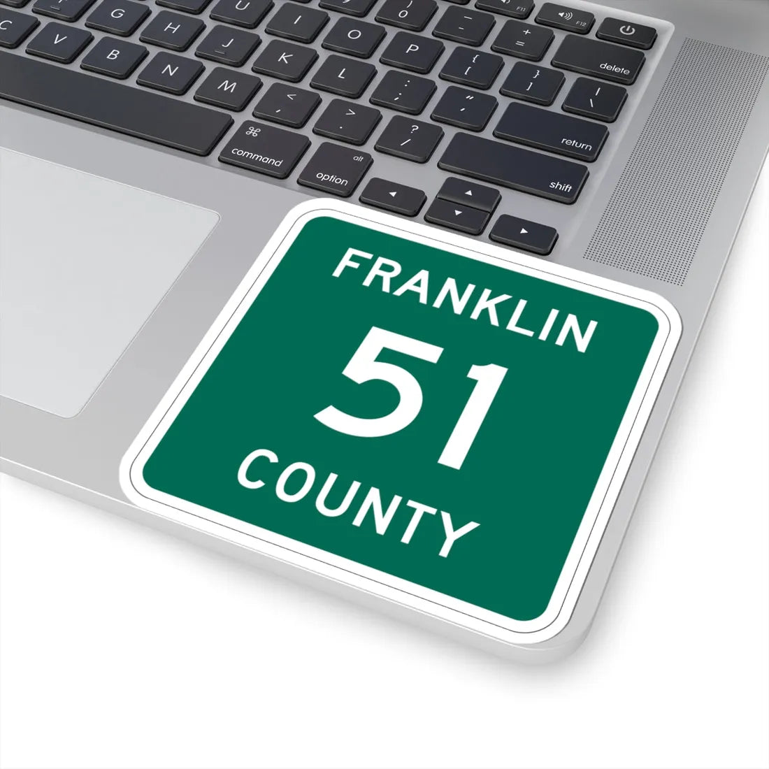 Franklin County 51 NY (New York) (Road Sign) STICKER Vinyl Kiss-Cut Decal - The Sticker Space