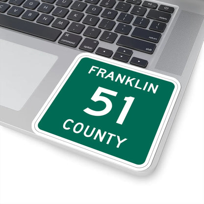Franklin County 51 NY (New York) (Road Sign) STICKER Vinyl Kiss-Cut Decal - The Sticker Space
