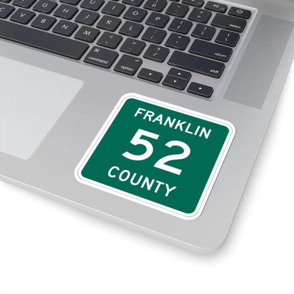 Franklin County 52 NY (New York) (Road Sign) STICKER Vinyl Kiss-Cut Decal - The Sticker Space