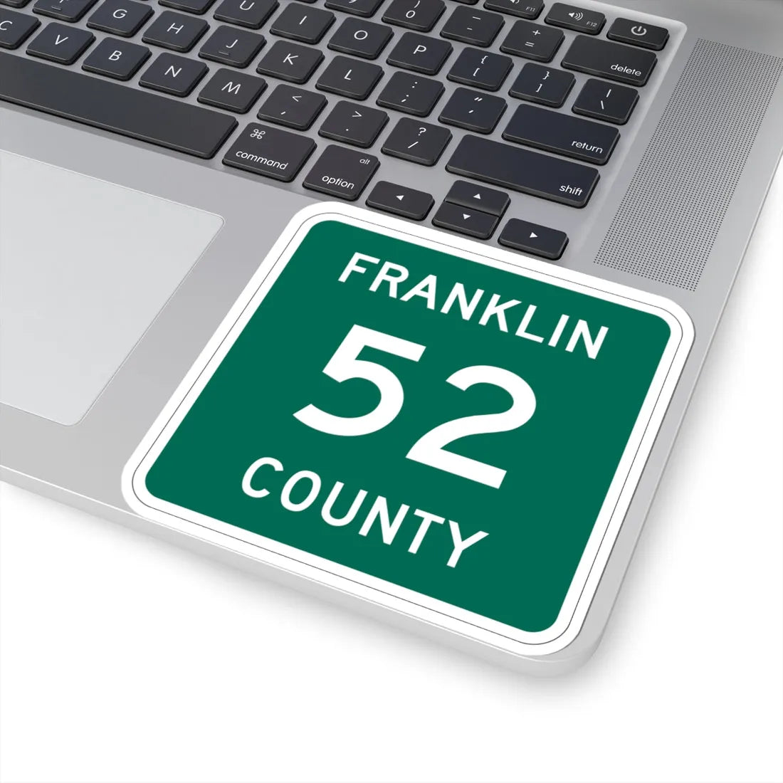 Franklin County 52 NY (New York) (Road Sign) STICKER Vinyl Kiss-Cut Decal - The Sticker Space