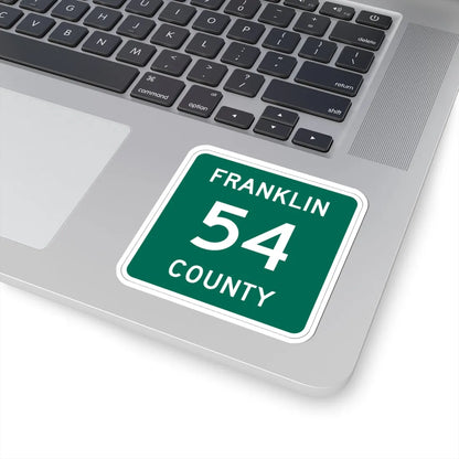 Franklin County 54 NY (New York) (Road Sign) STICKER Vinyl Kiss-Cut Decal - The Sticker Space