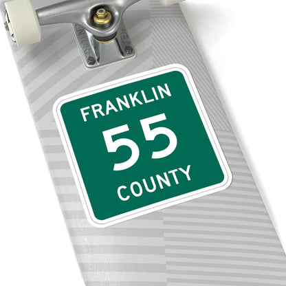 Franklin County 55 NY (New York) (Road Sign) STICKER Vinyl Kiss-Cut Decal - The Sticker Space