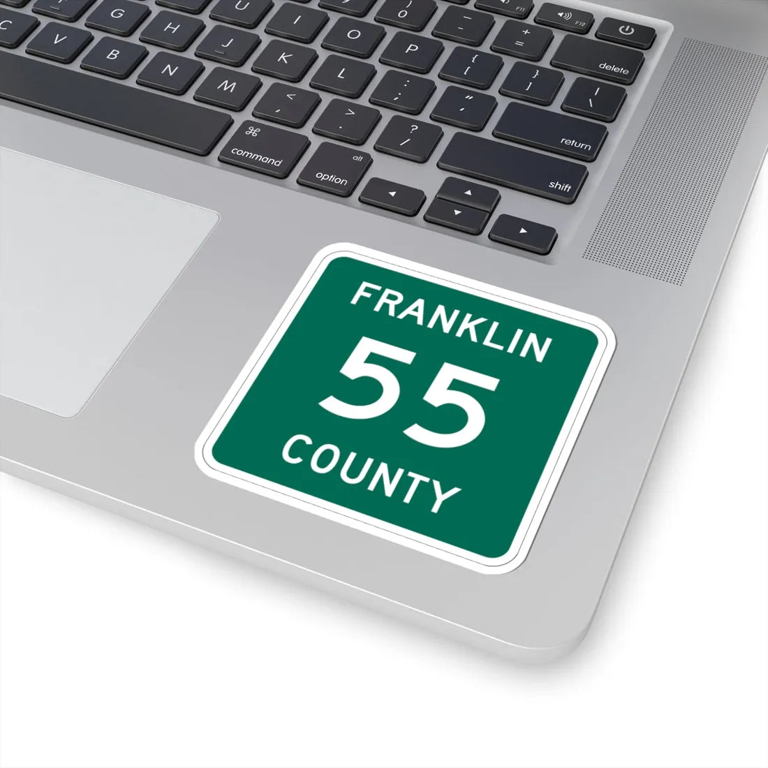 Franklin County 55 NY (New York) (Road Sign) STICKER Vinyl Kiss-Cut Decal - The Sticker Space