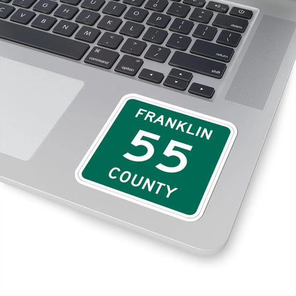 Franklin County 55 NY (New York) (Road Sign) STICKER Vinyl Kiss-Cut Decal - The Sticker Space