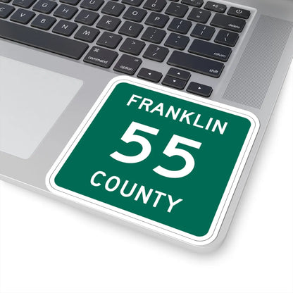 Franklin County 55 NY (New York) (Road Sign) STICKER Vinyl Kiss-Cut Decal - The Sticker Space