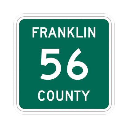 Franklin County 56 NY (New York) (Road Sign) STICKER Vinyl Kiss-Cut Decal 2 Inch White - The Sticker Space