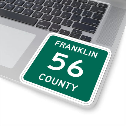 Franklin County 56 NY (New York) (Road Sign) STICKER Vinyl Kiss-Cut Decal - The Sticker Space
