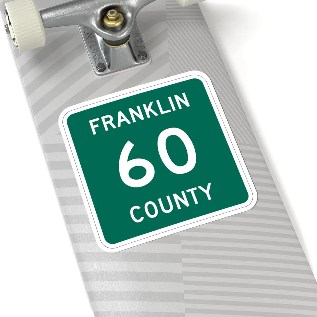 Franklin County 60 NY (New York) (Road Sign) STICKER Vinyl Kiss-Cut Decal - The Sticker Space