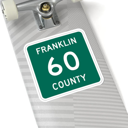 Franklin County 60 NY (New York) (Road Sign) STICKER Vinyl Kiss-Cut Decal - The Sticker Space