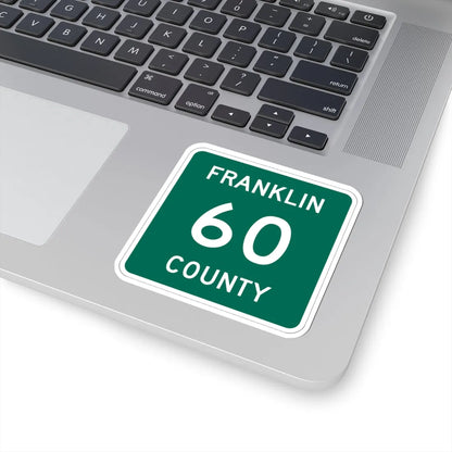 Franklin County 60 NY (New York) (Road Sign) STICKER Vinyl Kiss-Cut Decal - The Sticker Space