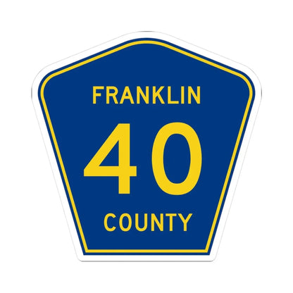 Franklin County Route 40 AR (Arkansas) (Road Sign) STICKER Vinyl Kiss-Cut Decal 3 Inch White - The Sticker Space