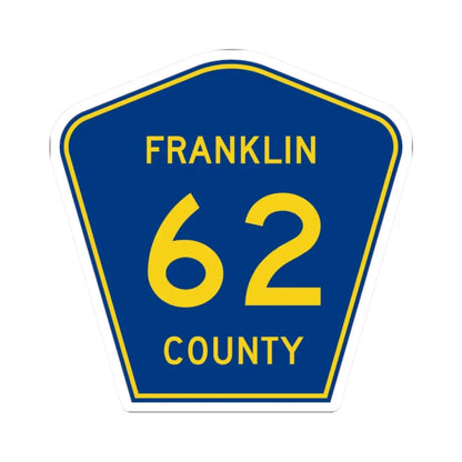 Franklin County Route 62 AR (Arkansas) (Road Sign) STICKER Vinyl Kiss-Cut Decal 2 Inch White - The Sticker Space