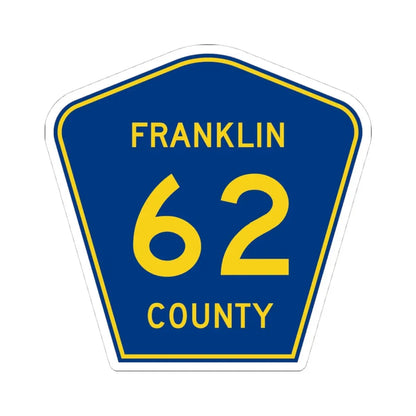 Franklin County Route 62 AR (Arkansas) (Road Sign) STICKER Vinyl Kiss-Cut Decal 4 Inch White - The Sticker Space
