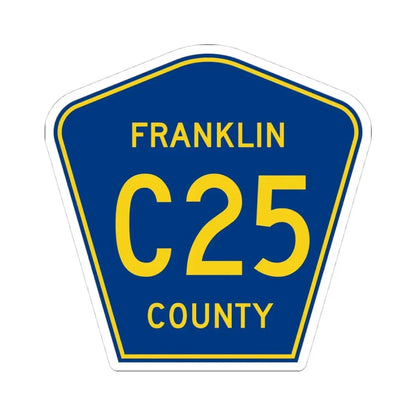 Franklin County Route C25 IA (Iowa) (Road Sign) STICKER Vinyl Kiss-Cut Decal 4 Inch White - The Sticker Space