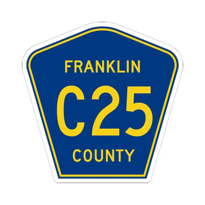 Franklin County Route C25 IA (Iowa) (Road Sign) STICKER Vinyl Kiss-Cut Decal 6 Inch White - The Sticker Space