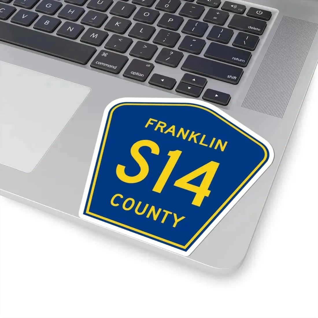 Franklin County Route S14 IA (Iowa) (Road Sign) STICKER Vinyl Kiss-Cut Decal - The Sticker Space