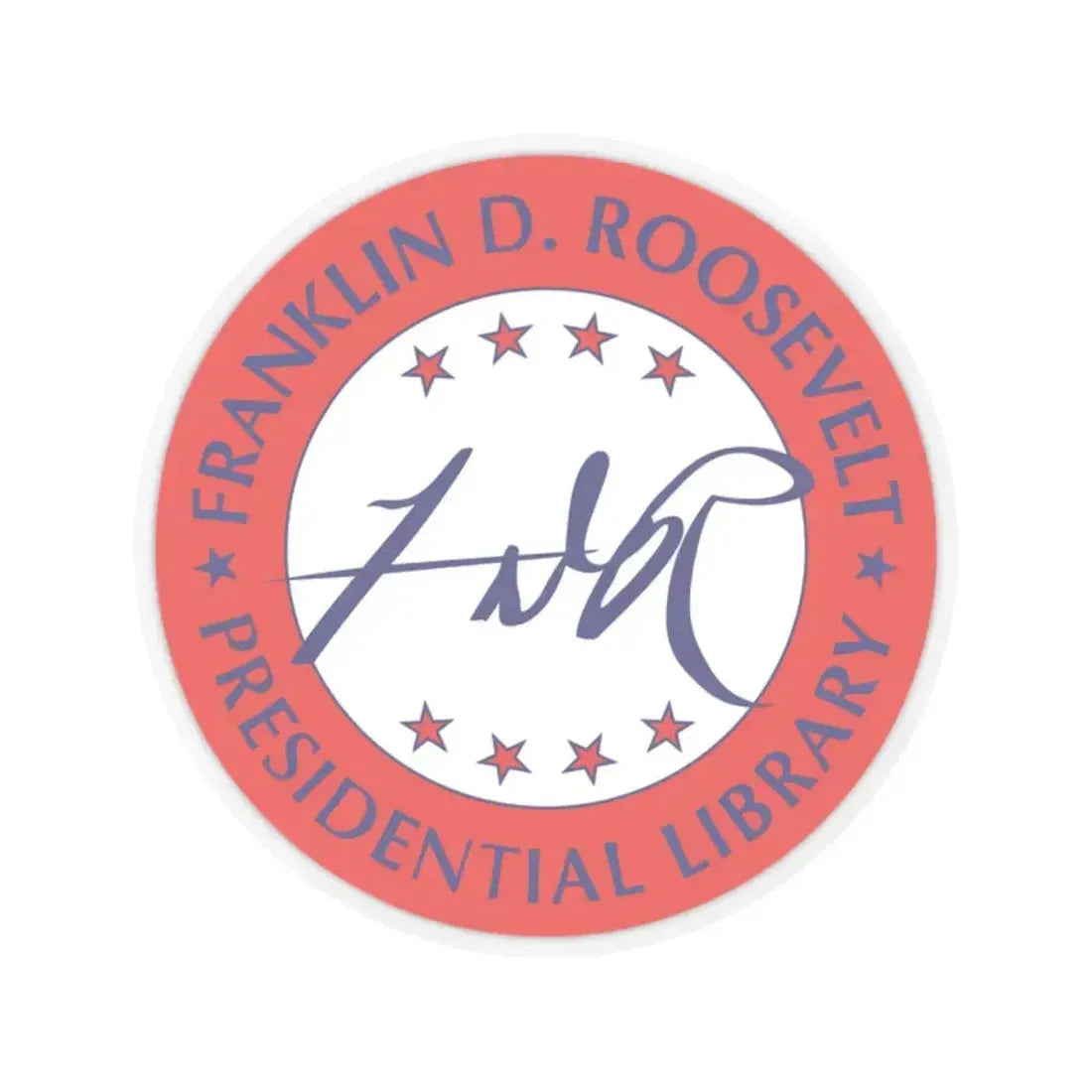 Franklin D Roosevelt Presidential Library - STICKER Vinyl Kiss-Cut Decal 2 Inch Transparent - The Sticker Space
