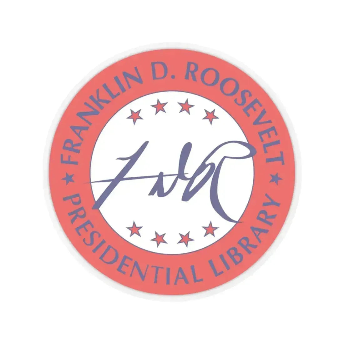 Franklin D Roosevelt Presidential Library - STICKER Vinyl Kiss-Cut Decal 3 Inch Transparent - The Sticker Space