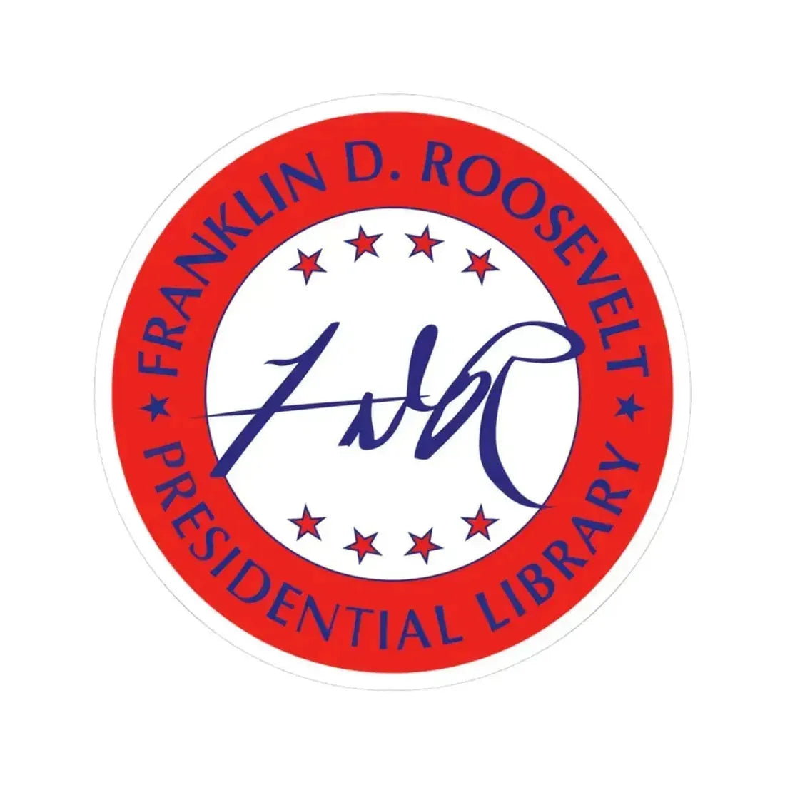 Franklin D Roosevelt Presidential Library - STICKER Vinyl Kiss-Cut Decal 3 Inch White - The Sticker Space