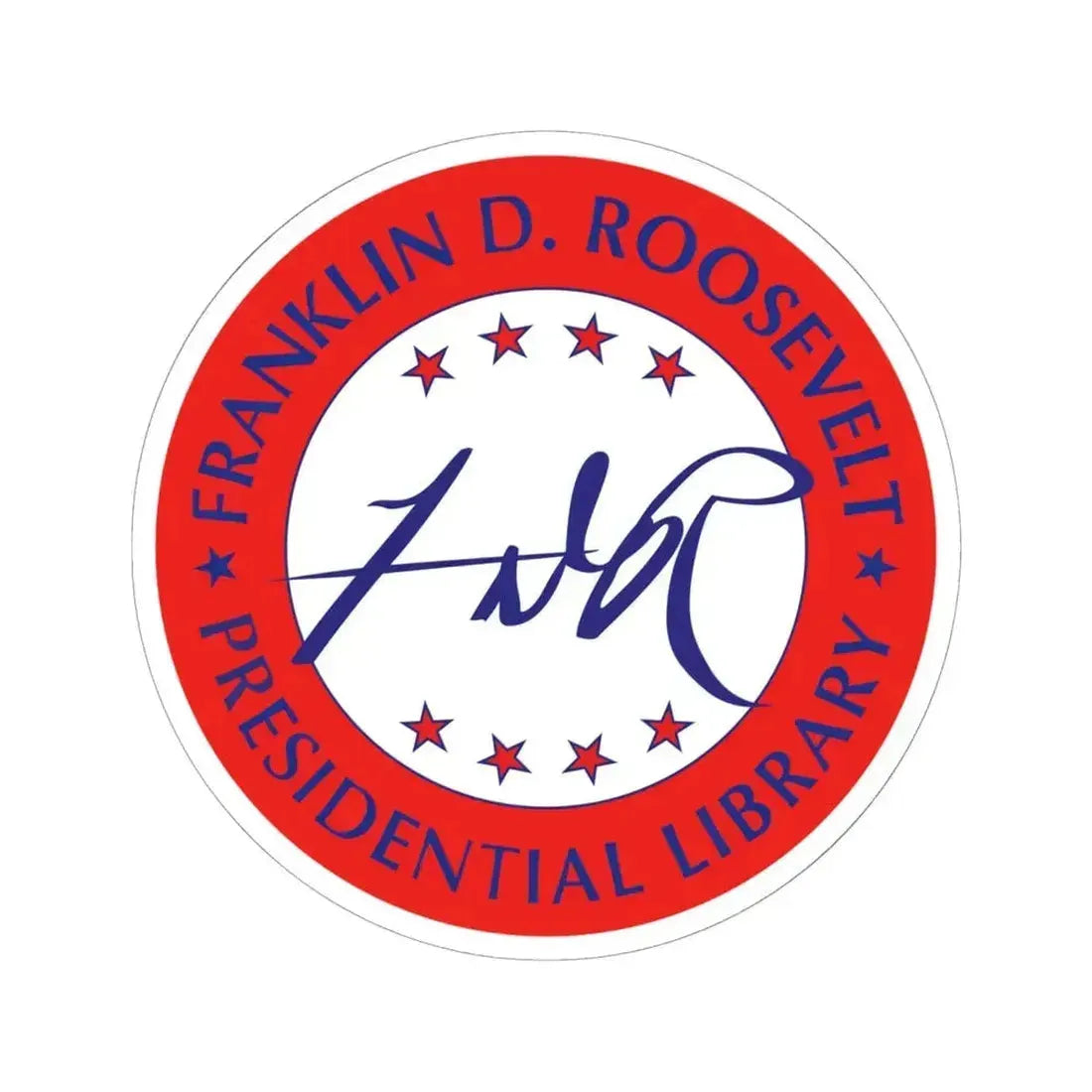 Franklin D Roosevelt Presidential Library - STICKER Vinyl Kiss-Cut Decal 6 Inch White - The Sticker Space