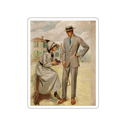 Franklin Pierce's Home (Magazine Illustration) STICKER Vinyl Die-Cut Decal White Die-Cut 2 Inch - The Sticker Space