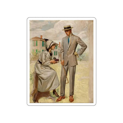 Franklin Pierce's Home (Magazine Illustration) STICKER Vinyl Die-Cut Decal White Die-Cut 5 Inch - The Sticker Space