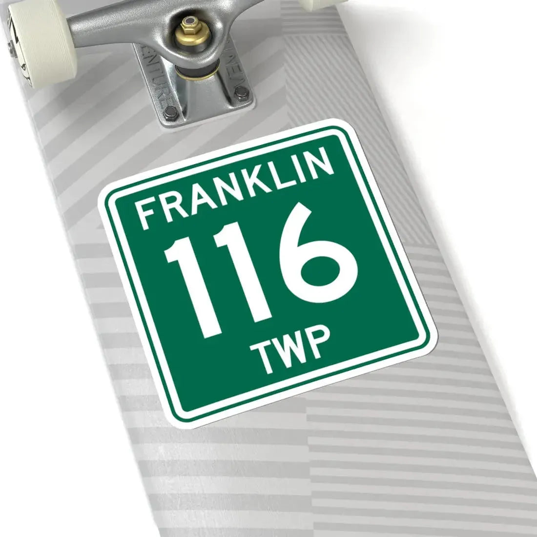 Franklin Township Route 116 Morrow County Ohio (Ohio) (Road Sign) STICKER Vinyl Kiss-Cut Decal - The Sticker Space