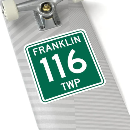 Franklin Township Route 116 Morrow County Ohio (Ohio) (Road Sign) STICKER Vinyl Kiss-Cut Decal - The Sticker Space