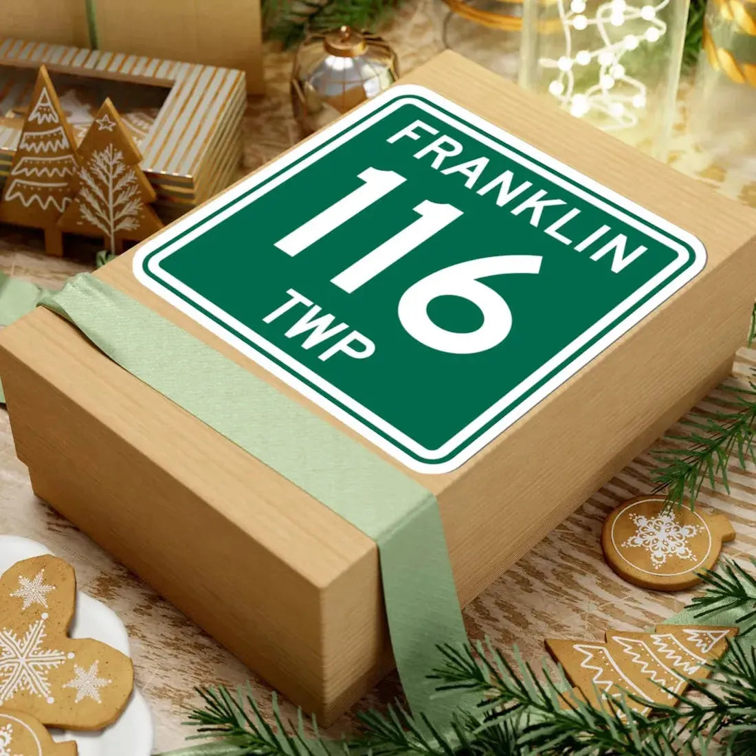 Franklin Township Route 116 Morrow County Ohio (Ohio) (Road Sign) STICKER Vinyl Kiss-Cut Decal - The Sticker Space