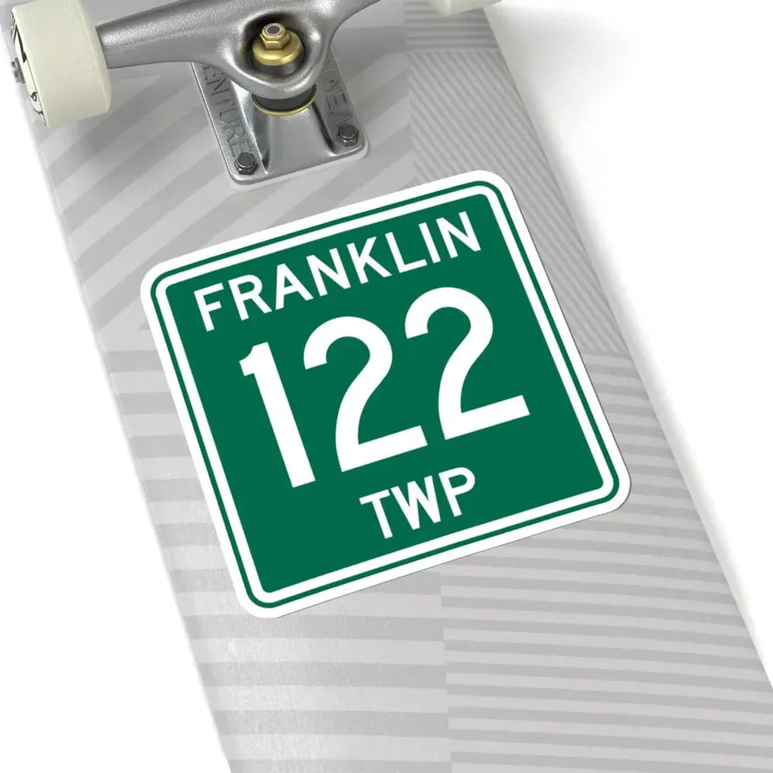 Franklin Township Route 122 Morrow County Ohio (Ohio) (Road Sign) STICKER Vinyl Kiss-Cut Decal - The Sticker Space