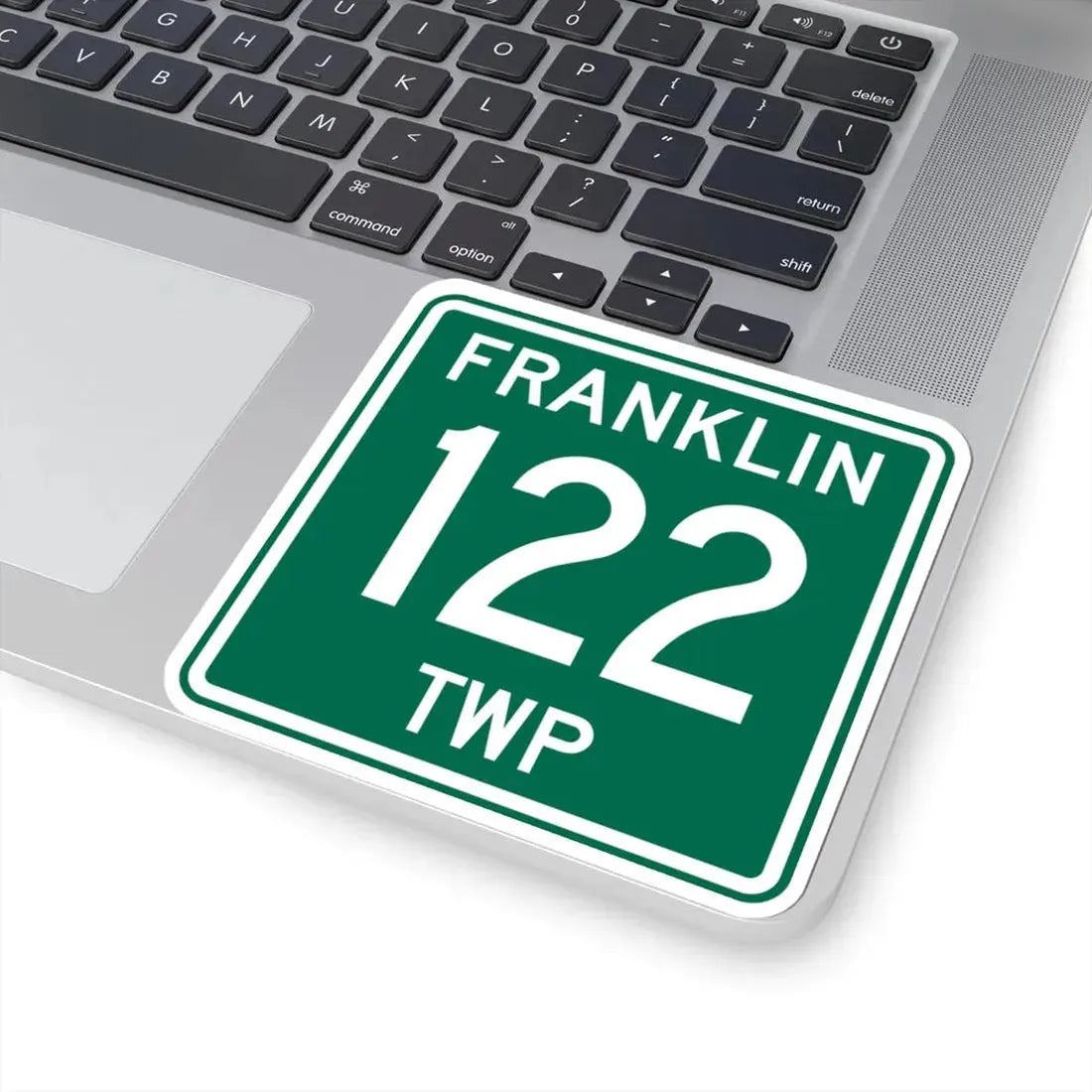 Franklin Township Route 122 Morrow County Ohio (Ohio) (Road Sign) STICKER Vinyl Kiss-Cut Decal - The Sticker Space