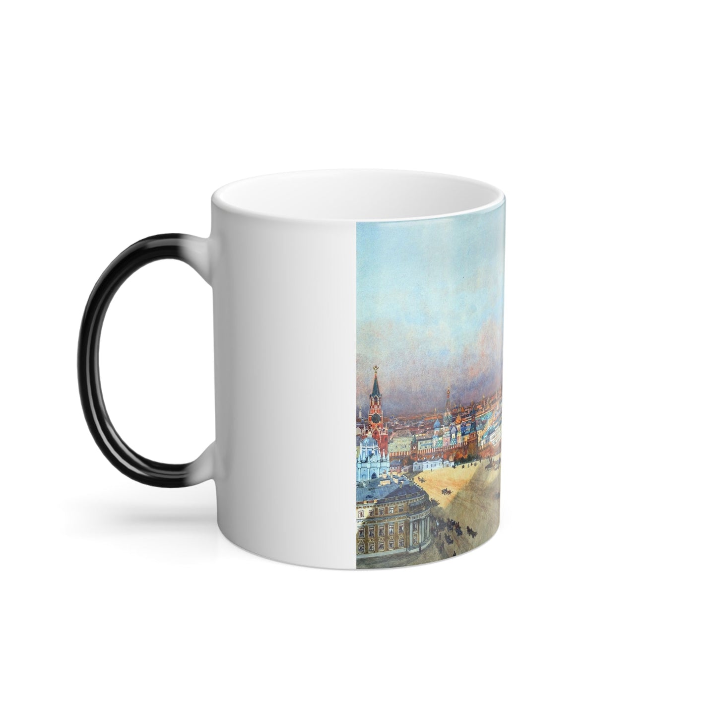 Franz Kopallik (1860-1931) View of Moscow - Gouache, Watercolour and Ink on Paper - Color Changing Mug 11oz-11oz-The Sticker Space