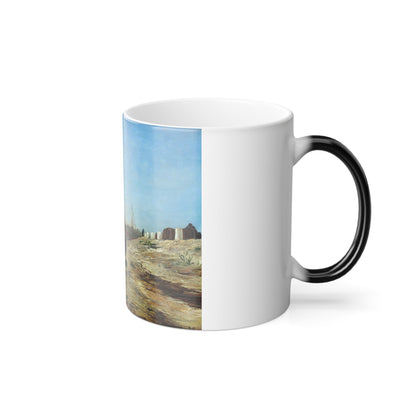 Franz Roubaud (1856-1928) A Boat on the Shore Oil on canvas - 1889 - Color Changing Mug 11oz-11oz-The Sticker Space